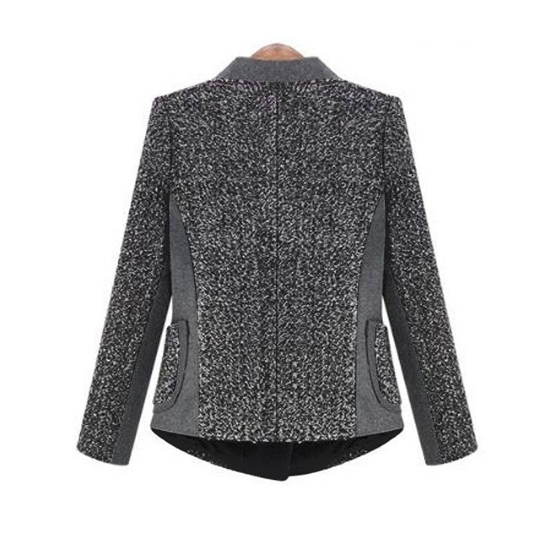 レディース　ジャケット　アウター　無地　シンプル　ラペル　ジッパー　秋　冬　おしゃれ　カジュアル　大人可愛い　上品　きれいめ　フェミニン　ビジネス　仕事　オフィス　通勤　デート　お出かけ　普段着　グレー　ブラック　送料無料
