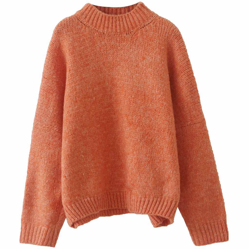 レディース　トップス　ニット　セーター　長袖　無地　ウール　厚手　シンプル　ゆったり　おしゃれ　カジュアル　大人可愛い　フェミニン　デート　お出かけ　通勤　普段着　ホワイト　ローズ　ブルー　イエロー　オレンジ　送料無料