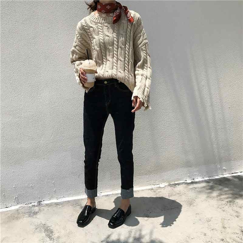 レディース　ボトムス　デニムパンツ　ジーンズ　ストレート　スリム　切りっぱなし　無地　コットン　大きいサイズ　カジュアル　大人可愛い　フェミニン　キュート　かわいい　デート　お出かけ　デイリー　ブラック　送料無料