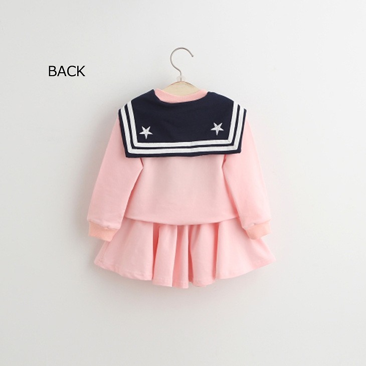 キッズ　ジュニア　子供服　女　女の子　セーラー　スカート　ピンク　ブラック　ホワイト　可愛い　送料無料