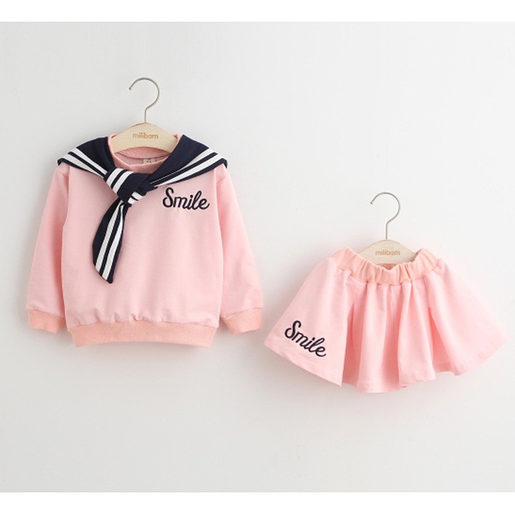 キッズ　ジュニア　子供服　女　女の子　セーラー　スカート　ピンク　ブラック　ホワイト　可愛い　送料無料