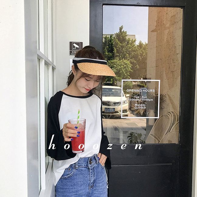 レディース　トップス　Tシャツ　バイカラー　長袖　ラグラン　ラウンドネック　ゆったり　無地　フリーサイズ　カジュアル　大人可愛い　フェミニン　キュート　かわいい　デート　お出かけ　デイリー　ピンク　イエロー　ブラック　送料無料