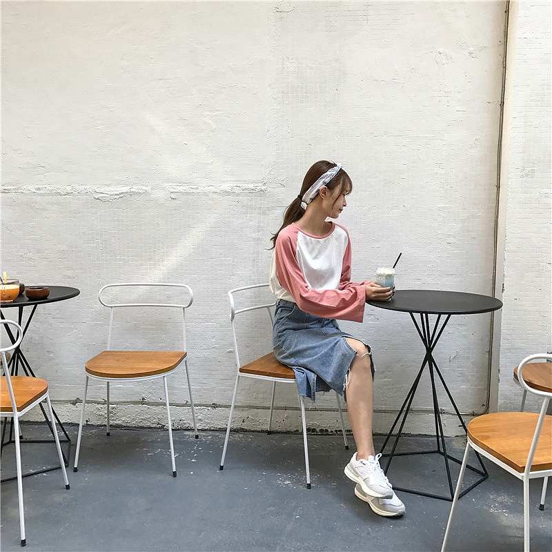 レディース　トップス　Tシャツ　バイカラー　長袖　ラグラン　ラウンドネック　ゆったり　無地　フリーサイズ　カジュアル　大人可愛い　フェミニン　キュート　かわいい　デート　お出かけ　デイリー　ピンク　イエロー　ブラック　送料無料