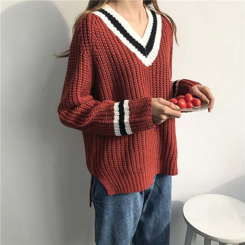 レディース　トップス　ニット　セーター　長袖　Vネック　ロングテール　ゆったり　無地　フリーサイズ　カジュアル　大人可愛い　フェミニン　キュート　デート　お出かけ　デイリー　グレー　レッド　送料無料