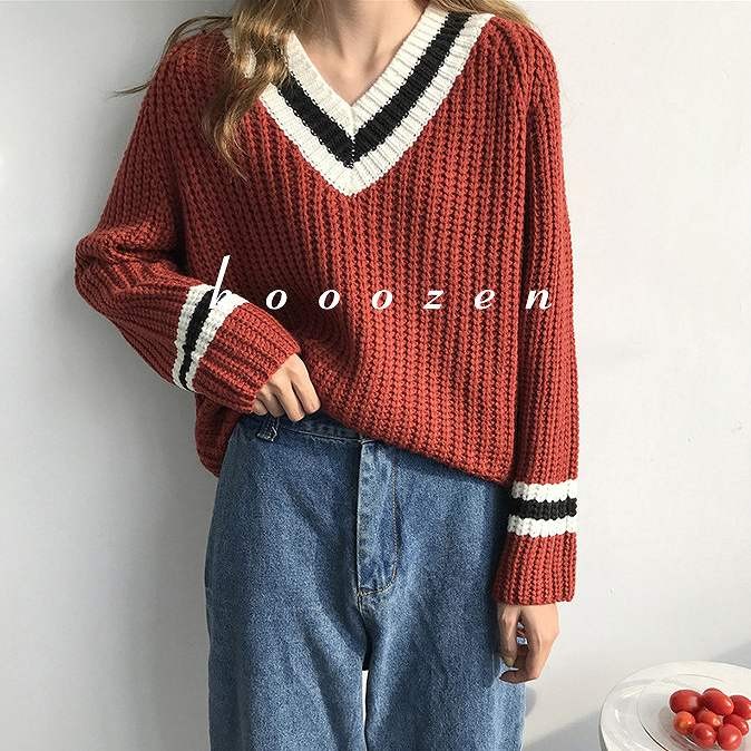 レディース　トップス　ニット　セーター　長袖　Vネック　ロングテール　ゆったり　無地　フリーサイズ　カジュアル　大人可愛い　フェミニン　キュート　デート　お出かけ　デイリー　グレー　レッド　送料無料