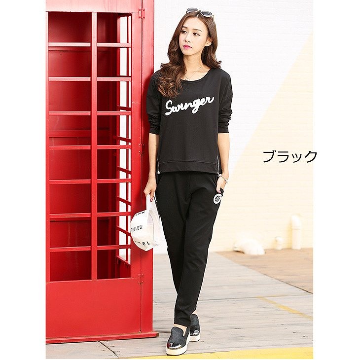 レディース　トップス　カットソー　長袖　七分丈　カジュアル　クール　ホワイト　白　レッド　赤　カーキ　ブラック　黒　送料無料