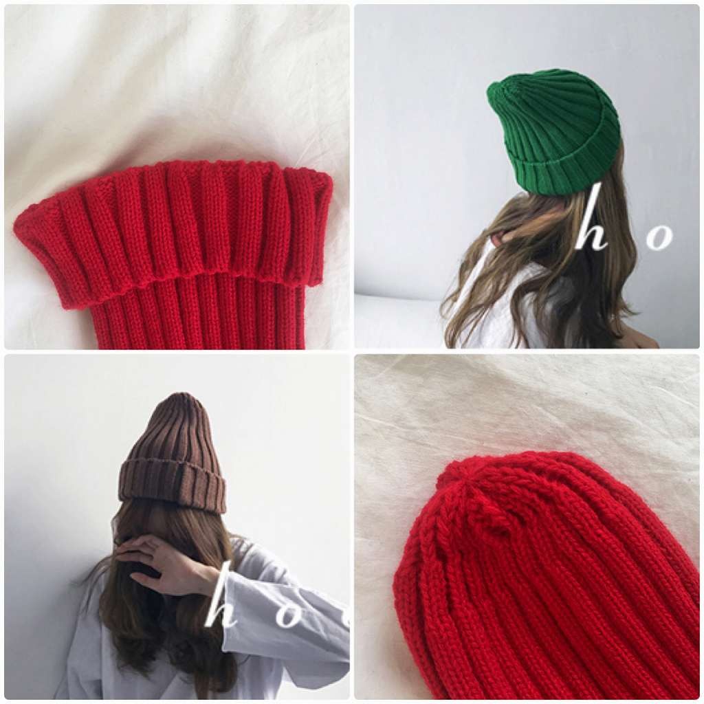 レディース　ニット帽　折り返し　ワッチキャップ　ビーニー　帽子　カジュアル　キュート　大人　可愛い　フェミニン　おしゃれ　お出かけ　デイリー　レッド　ブラウン　グリーン　ブラック　パープル　ホワイト　カーキ　グレー　フリーサイズ　ワンサイズ　送料無料
