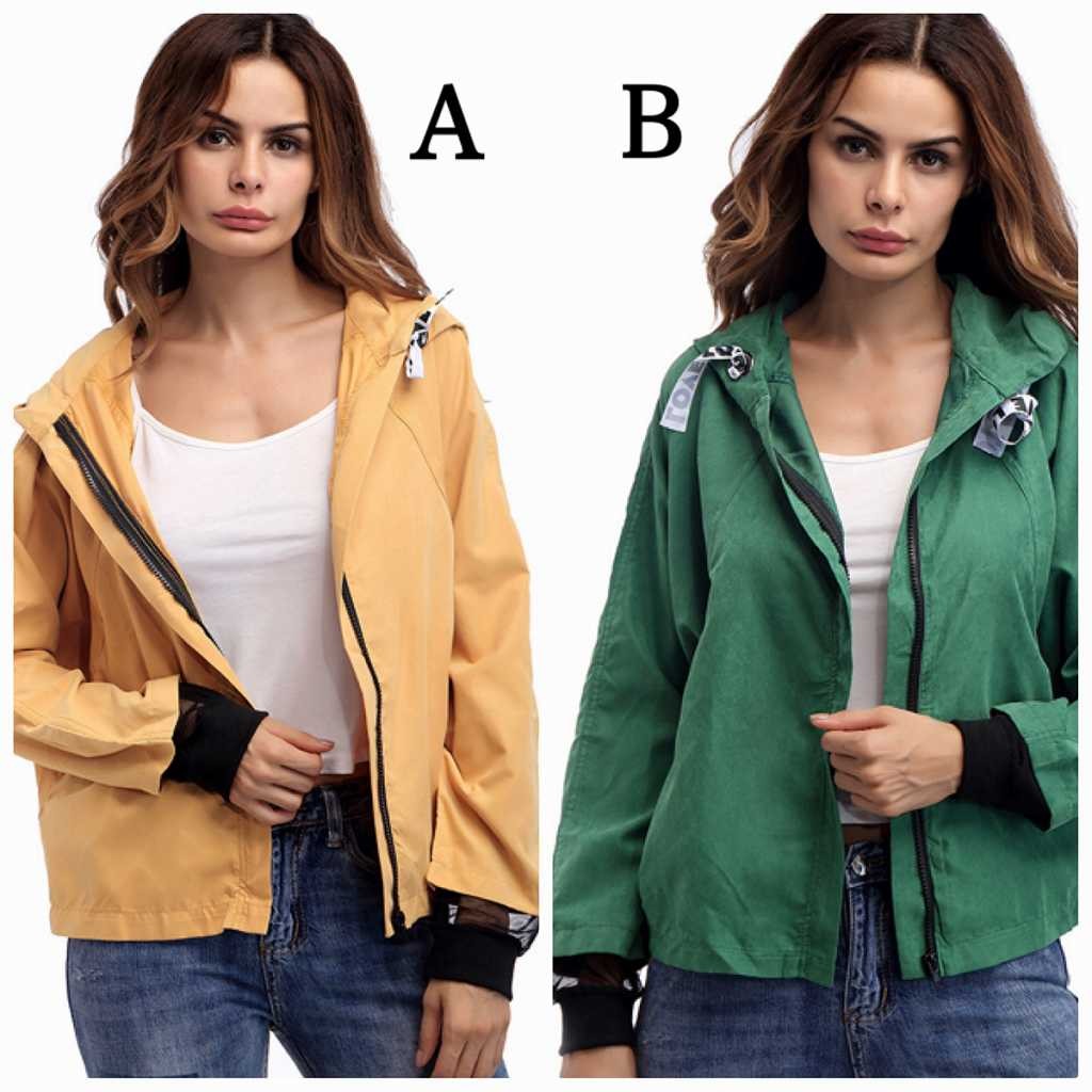 レディース　ジャケット　ブルゾン　フード付き　秋　冬　アウター　カジュアル　長袖　キュート　大人　可愛い　フェミニン　きれいめ　エレガント　おしゃれ　お出かけ　お呼ばれ　デイリー　イエロー　グリーン　S　M　L　サイズ　送料無料
