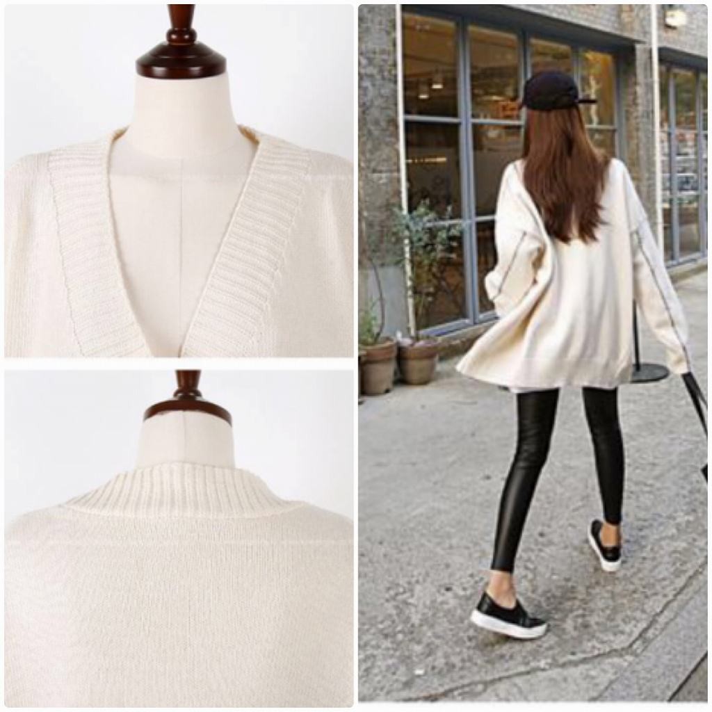 レディース　ニット　カーディガン　セーター　Vネック　長袖　ロングスリーブ　秋　冬　トップス　カジュアル　キュート　大人　可愛い　フェミニン　セクシー　おしゃれ　お出かけ　デイリー　ホワイト　白　フリーサイズ　ワンサイズ　送料無料