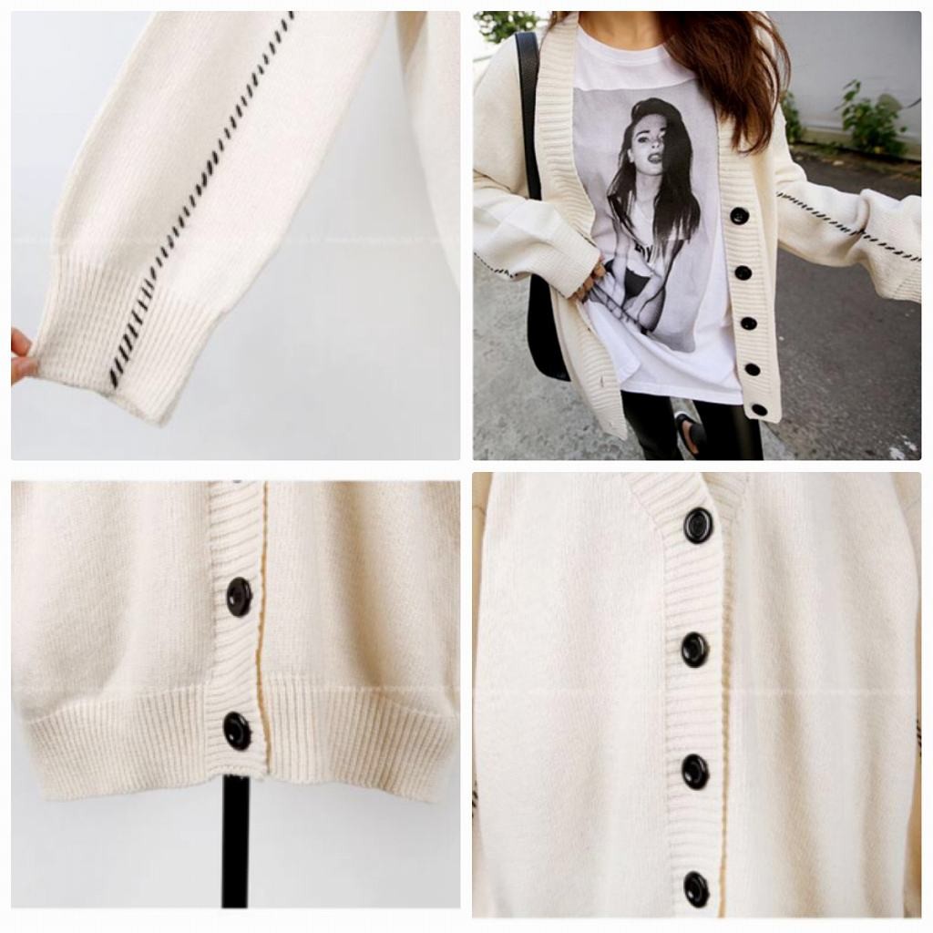 レディース　ニット　カーディガン　セーター　Vネック　長袖　ロングスリーブ　秋　冬　トップス　カジュアル　キュート　大人　可愛い　フェミニン　セクシー　おしゃれ　お出かけ　デイリー　ホワイト　白　フリーサイズ　ワンサイズ　送料無料