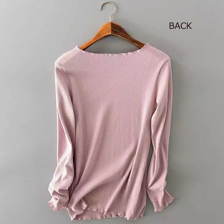 レディース　トップス　ラウンドネック　ロングTシャツ　ロンT　ロングスリーブ　長袖　春　女性　大人　カジュアル　キュート　清楚　可愛い　おしゃれ　ファッション　ブラック　グレー　ホワイト　カーキ　ピンク　フリーサイズ　ワンサイズ　送料無料