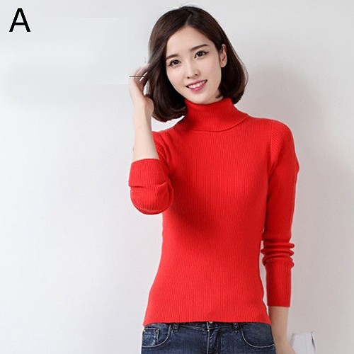レディース　タートルネック　ニット　セーター　ウール　トップス　長袖　女性　大人　カジュアル　キュート　清楚　可愛い　おしゃれ　ファッション　レッド　ホワイト　ピンク　グレー　ブラック　ブルー　パープル　ブラウン　S　M　L　XL　XXL　送料無料