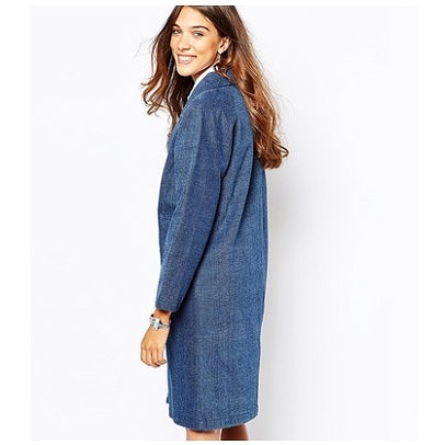 レディース　アウター　セミロング　コート　ジャケット　長袖　無地　大きいサイズ　大人可愛い　キュート　フェミニン　オフィス　デート　お出かけ　デイリー　ブルー　送料無料