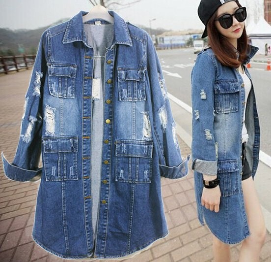 レディース　アウター　セミロング　デニムコート　デニムジャケット　Gジャン　長袖　無地　大人可愛い　キュート　フェミニン　デート　お出かけ　デイリー　ブルー　送料無料