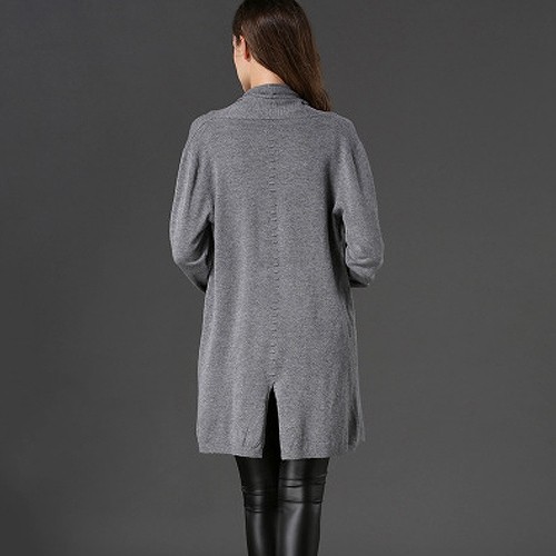 レディース　ニット　ロングカーディガン　トップス　アウター　長袖　セーター　春　羽織　女性　大人　カジュアル　キュート　清楚　可愛い　セクシー　おしゃれ　ファッション　ブラック　グレー　フリーサイズ　ワンサイズ　無地　送料無料