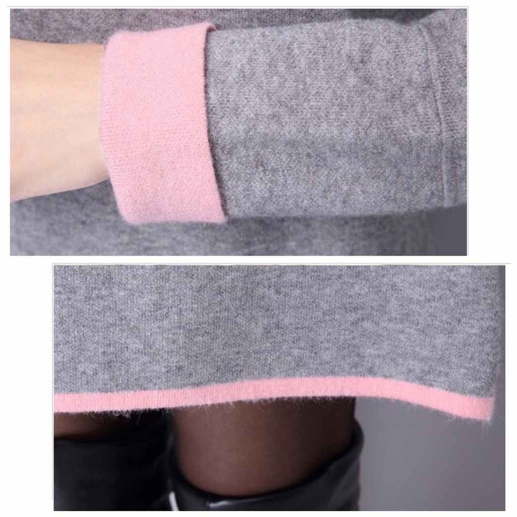 レディース　ニット　ワンピース　膝上丈　ラウンドネック　無地　長袖　シンプル　キュート　かわいい　ポケット　大きいサイズ　カジュアル　大人可愛い　フェミニン　オフィス　通勤　OL　デート　お出かけ　グレー　ブラック　インディゴ　カーキ　レッド　送料無料