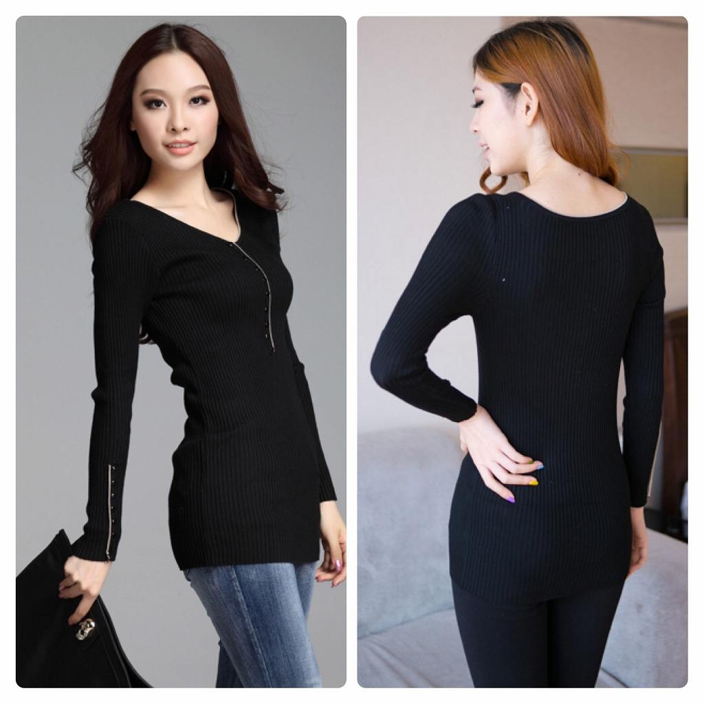 レディース　ニット　ロング　スリム　セーター　無地　Vネック　長袖　シンプル　カジュアル　大人可愛い　フェミニン　オフィス　通勤　OL　デート　お出かけ　ブラック　ブラウン　ホワイト　オレンジ　送料無料