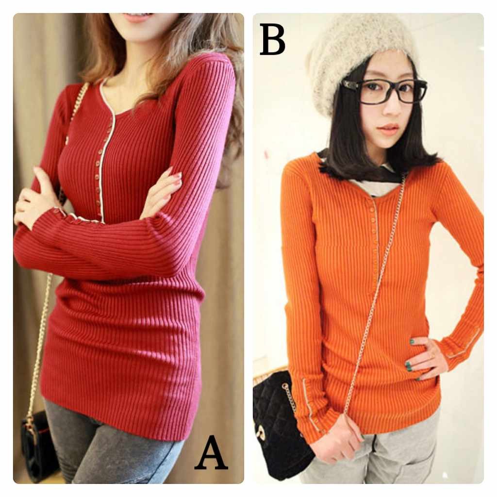 レディース　ニット　ロング　スリム　セーター　無地　Vネック　長袖　シンプル　カジュアル　大人可愛い　フェミニン　オフィス　通勤　OL　デート　お出かけ　ブラック　ブラウン　ホワイト　オレンジ　送料無料