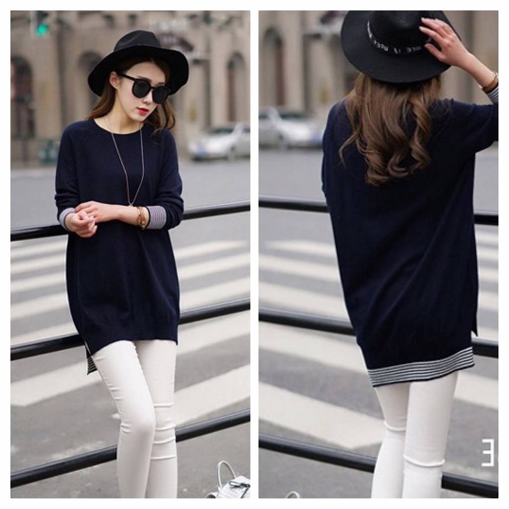 レディース　ニット　セーター　ロング　無地　クルーネック　ウール　長袖　ゆったり　シンプル　大きいサイズ　キュート　カジュアル　大人可愛い　フェミニン　デート　お出かけ　レッド　ブルー　グレー　送料無料