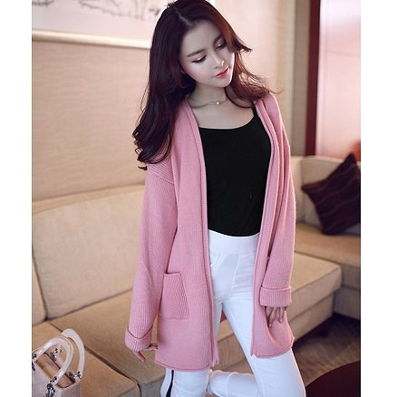 レディース　アウター　ロング　カーディガン　コーディガン　コート　長袖　無地　フリーサイズ　大人可愛い　シック　オフィス　デート　お出かけ　デイリー　グレー　ホワイト　グリーン　ブルー　ピンク　レッド　送料無料
