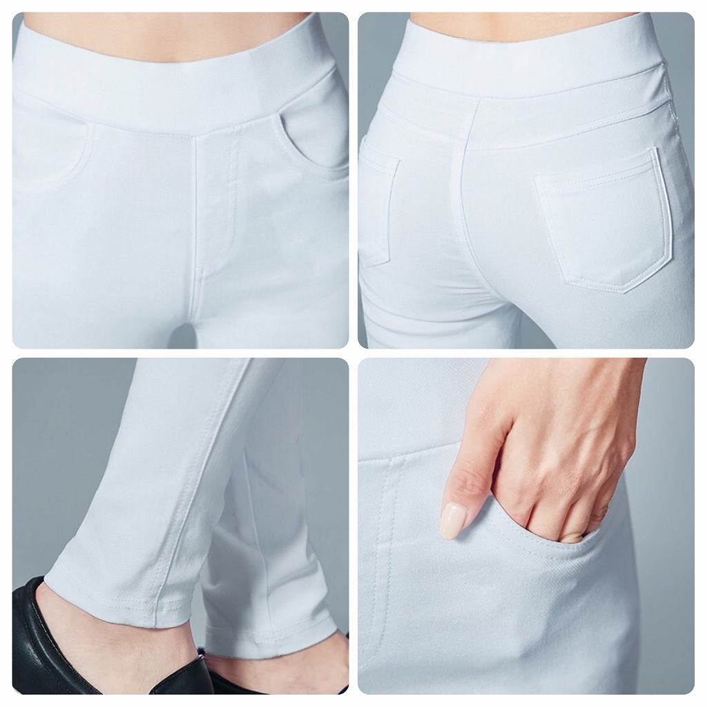 レディース　ボトムス　ストレッチ　スリム　パンツ　スキニー　大きいサイズ　無地　カジュアル　シンプル　美脚　デイリー　お出かけ　デート　ホワイト　ブラック　送料無料