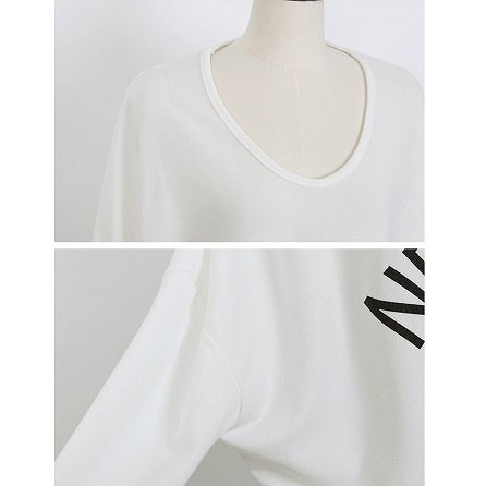 レディース　トップス　カットソー　Tシャツ　ラウンドネック　長袖　ロゴ　シンプル　カジュアル　大きいサイズ　スポーツ　ヨガ　ダンス　ラフスタイル　ルームウェア　デイリー　ホワイト　ブラック　送料無料