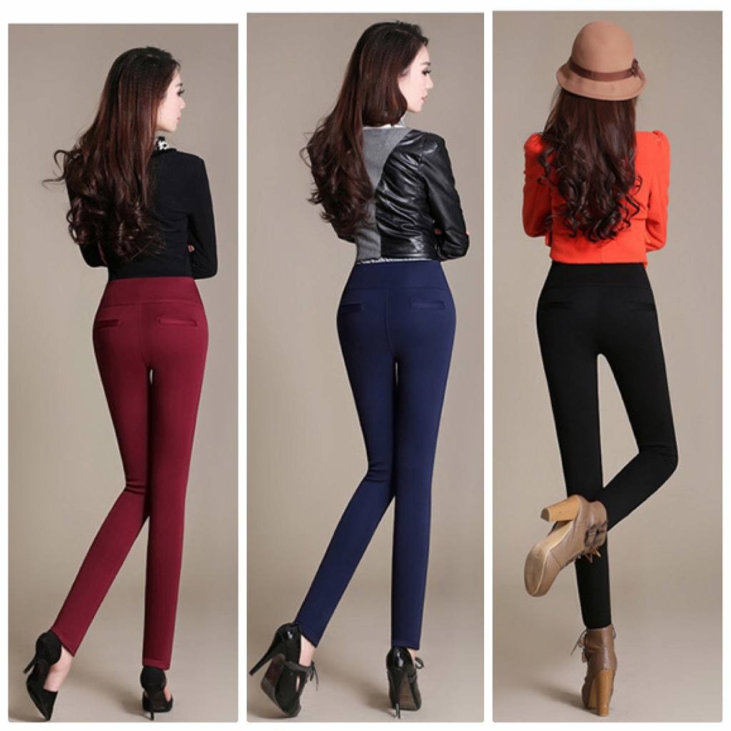 レディース　ボトムス　パンツ　ハイウエスト　レギンス　スリム　無地　大人カジュアル　春秋　シンプル　大きいサイズ　オフィス　通勤　OL　デイリー　お出かけ　デート　ブルー　ブラック　ボルドー　送料無料