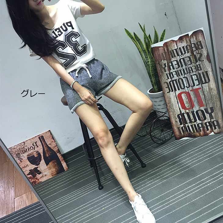 レディース　ボトムス　ホットパンツ　ショートパンツ　スウェット　スポーツ　短パン　切りっぱなし　カットオフ　フレイドヘム　ワイドパンツ　カジュアル　サーフパンツ　黒　ブラック　ブルー　ピンク　グレー　パープル　送料無料