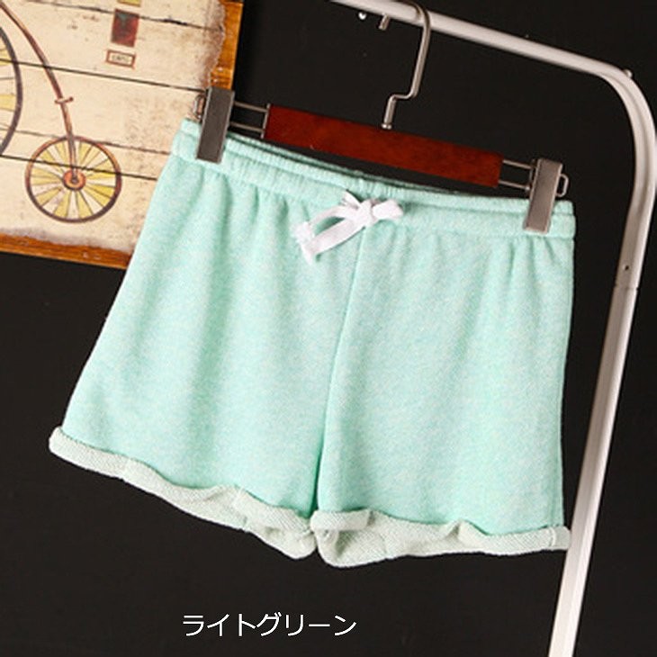 レディース　ボトムス　ホットパンツ　ショートパンツ　スウェット　スポーツ　短パン　切りっぱなし　カットオフ　フレイドヘム　ワイドパンツ　カジュアル　サーフパンツ　黒　ブラック　ブルー　ピンク　グレー　パープル　送料無料