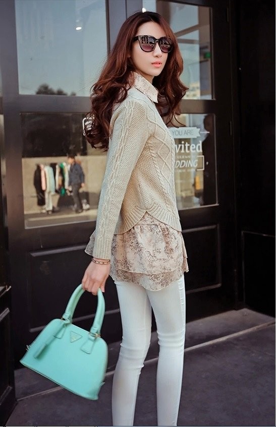 レディース　トップス　長袖　ニット　セーター　無地　ノースリーブ　チュニック　カットソー　花柄　フラワー　シンプル　カジュアル　大人可愛い　フェミニン　オフィス　通勤　OL　デート　お出かけ　デイリー　グレー　ピンク　ベージュ　送料無料