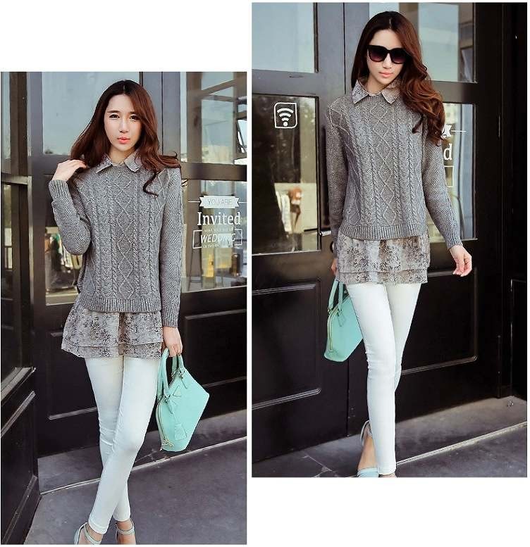 レディース　トップス　長袖　ニット　セーター　無地　ノースリーブ　チュニック　カットソー　花柄　フラワー　シンプル　カジュアル　大人可愛い　フェミニン　オフィス　通勤　OL　デート　お出かけ　デイリー　グレー　ピンク　ベージュ　送料無料