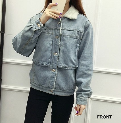 レディース　アウター　上着　ミリタリー　ジャケット　デニム　ジーンズ　裏起毛　あったか　送料無料