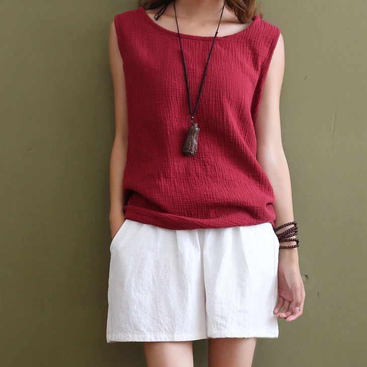 レディース　トップス　ノースリーブ　タンクトップ　春　夏　女性　大人　カジュアル　キュート　可愛い　おしゃれ　ファッション　ホワイト　イエロー　レッド　クリーム　ネイビー　ソリッドカラー　無地　フリーサイズ　ワンサイズ　送料無料