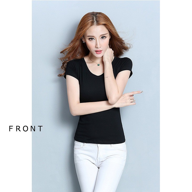 レディース　トップス　Tシャツ　半袖　ショートスリーブ　Uネック　ラウンドネック　春　夏　女性　大人　カジュアル　キュート　可愛い　おしゃれ　グレー　ピンク　ホワイト　ライトピンク　ブラック　ソリッドカラー　無地　フリーサイズ　ワンサイズ　送料無料