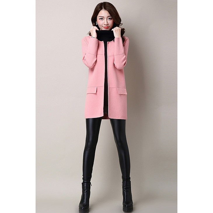 レディース　アウター　春コート　スプリングコート　ステンカラーコート　ノーカラーコート　大きいサイズ　おしゃれ　かわいい　フェミニン　無地　シンプル　カジュアル　ビジネス　クール　通勤　　レッド　ピンク　ブラウン　グレー　送料無料