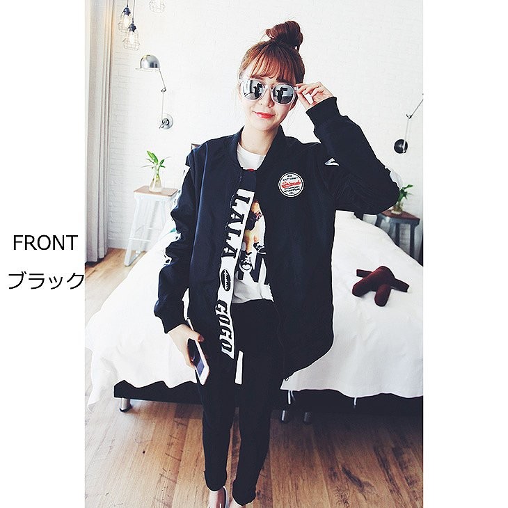 レディース　アウター　パーカー　ウィンドブレーカー　MA-1　スタジャン　春コート　スプリングコート　ジャケット　長袖　大きいサイズ　おしゃれ　シンプル　カジュアル　ブラック　送料無料
