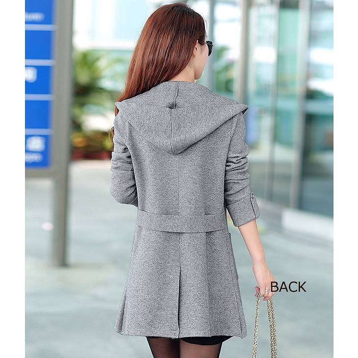 レディース　チェスターコート　アウター　フードコート　春コート　スプリングコート　ロング丈　大きいサイズ　おしゃれ　シンプル　カジュアル　ビジネス　クール　通勤　グレー　ブラック　レッド　ピンク　イエロー　ネイビー　送料無料