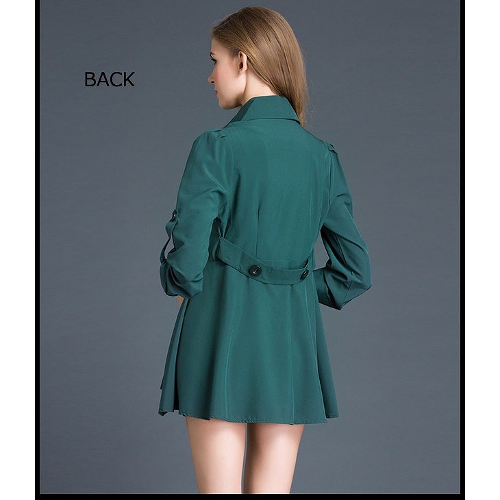 レディース　チェスターコート　アウター　春コート　スプリングコート　トレンチコート　ジャケット　長袖　7分袖　フェミニン　おしゃれ　シンプル　きれい　カジュアル　ビジネス　クール　通勤　グリーン　送料無料