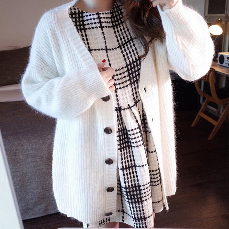 レディース　ロングカーディガン　アウター　羽織　ニット　コート　セーター　春　秋　　シンプル　カジュアル　可愛い　おしゃれ　フェミニン　オフィス　ビジネス　通勤　ホワイト　送料無料