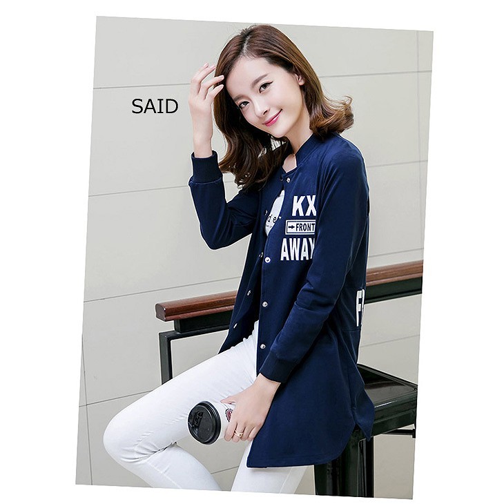 レディース　アウター　上着　ロング　スタンドカラー　ジャケット　カジュアル　着痩せ　ブルー　グリーン　ブラック　送料無料