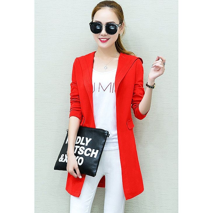 レディース　アウター　上着　ロング　ジャケット　パーカー　フード　着痩せ　ブラック　グリーン　ピンク　レッド　シルバー　送料無料