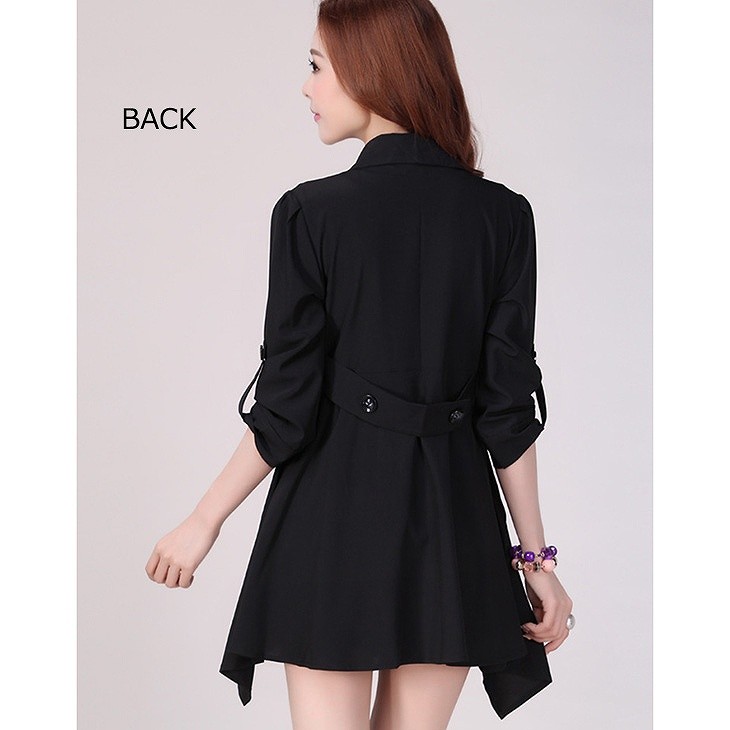 レディース　アウター　上着　MA-1　ロング　フライトジャケット　七分　袖　ブラック　黒　レッド　赤　グレー　送料無料