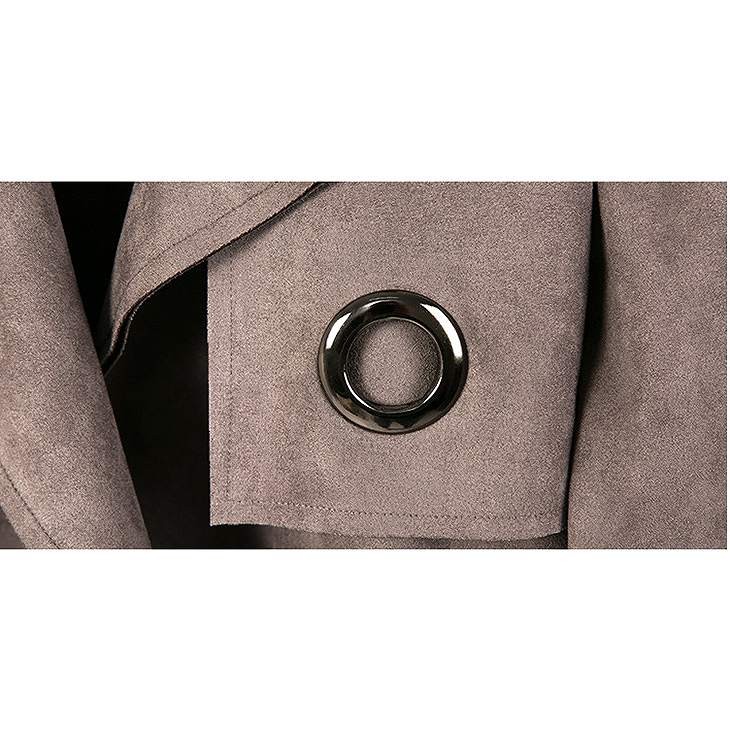 レディース　アウター　上着　ラップコート　トレンチコート　ゆったり　グレー　ブラウン　ブラック　グリーン　送料無料