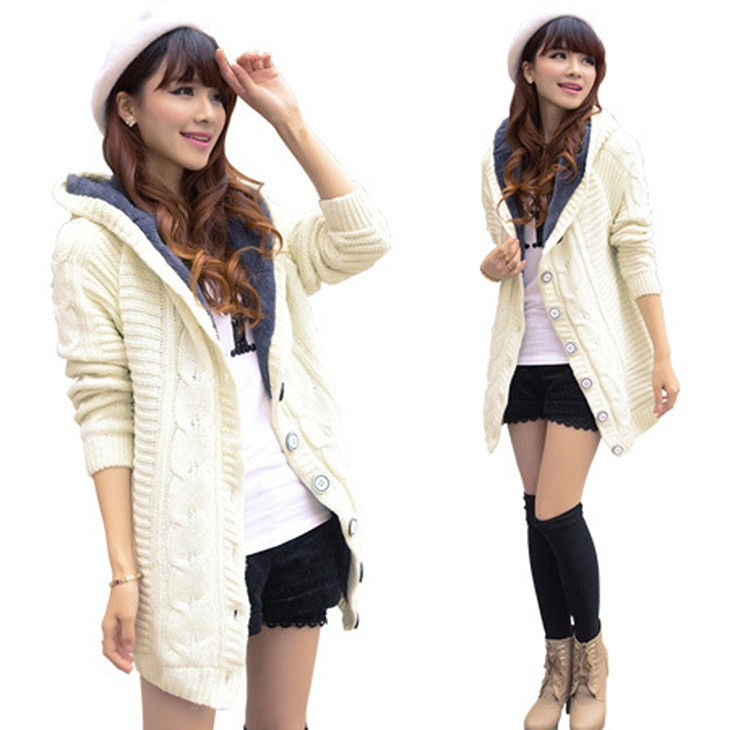 レディース　ニットカーディガン　フード付き　ロング丈　長袖　大きいサイズ　春コート　ゆったり　おしゃれ　カジュアル　デート　お出かけ　全５色　送料無料