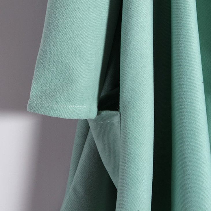 レディース　コットンジャケット　ロング丈　長袖　春コート　ゆったり　おしゃれ　カジュアル　デート　お出かけ　通勤　オフィス　グリーン　送料無料