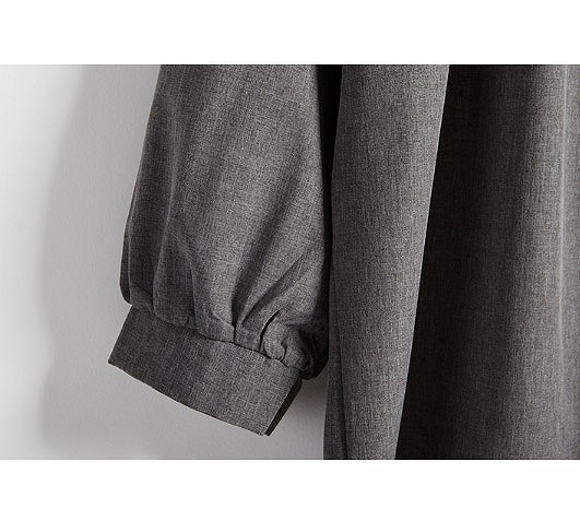 レディース　トップス　カットソー　Tシャツ　無地　ギャザード　ランタン　長袖　シフォン　シンプル　ゆったり　エレガント　カジュアル　大人可愛い　フェミニン　おしゃれ　通勤　デート　お出かけ　普段着　ホワイト　ブルー　グレー　送料無料