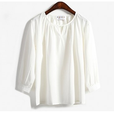 レディース　トップス　カットソー　Tシャツ　無地　ギャザード　ランタン　長袖　シフォン　シンプル　ゆったり　エレガント　カジュアル　大人可愛い　フェミニン　おしゃれ　通勤　デート　お出かけ　普段着　ホワイト　ブルー　グレー　送料無料