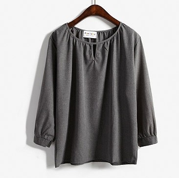 レディース　トップス　カットソー　Tシャツ　無地　ギャザード　ランタン　長袖　シフォン　シンプル　ゆったり　エレガント　カジュアル　大人可愛い　フェミニン　おしゃれ　通勤　デート　お出かけ　普段着　ホワイト　ブルー　グレー　送料無料