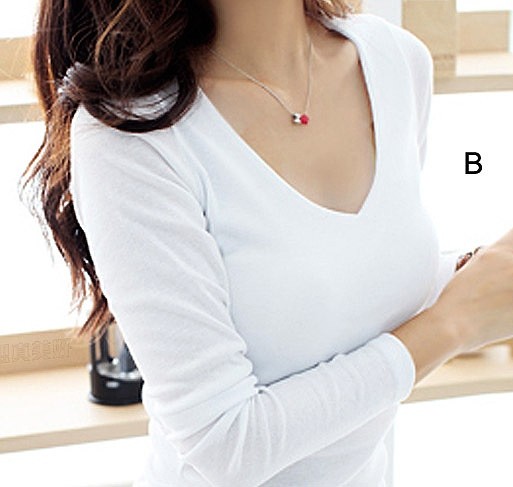 レディース　トップス　Tシャツ　無地　カットソー　Ｖネック　半袖　長袖　綿　コットン　シンプル　大きいサイズ　スリム　フィット　セクシー　カジュアル　大人可愛い　フェミニン　デート　お出かけ　普段着　ブラック　ホワイト　グレー　ピンク　送料無料