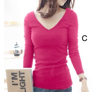 レディース　トップス　Tシャツ　無地　カットソー　Ｖネック　半袖　長袖　綿　コットン　シンプル　大きいサイズ　スリム　フィット　セクシー　カジュアル　大人可愛い　フェミニン　デート　お出かけ　普段着　ブラック　ホワイト　グレー　ピンク　送料無料